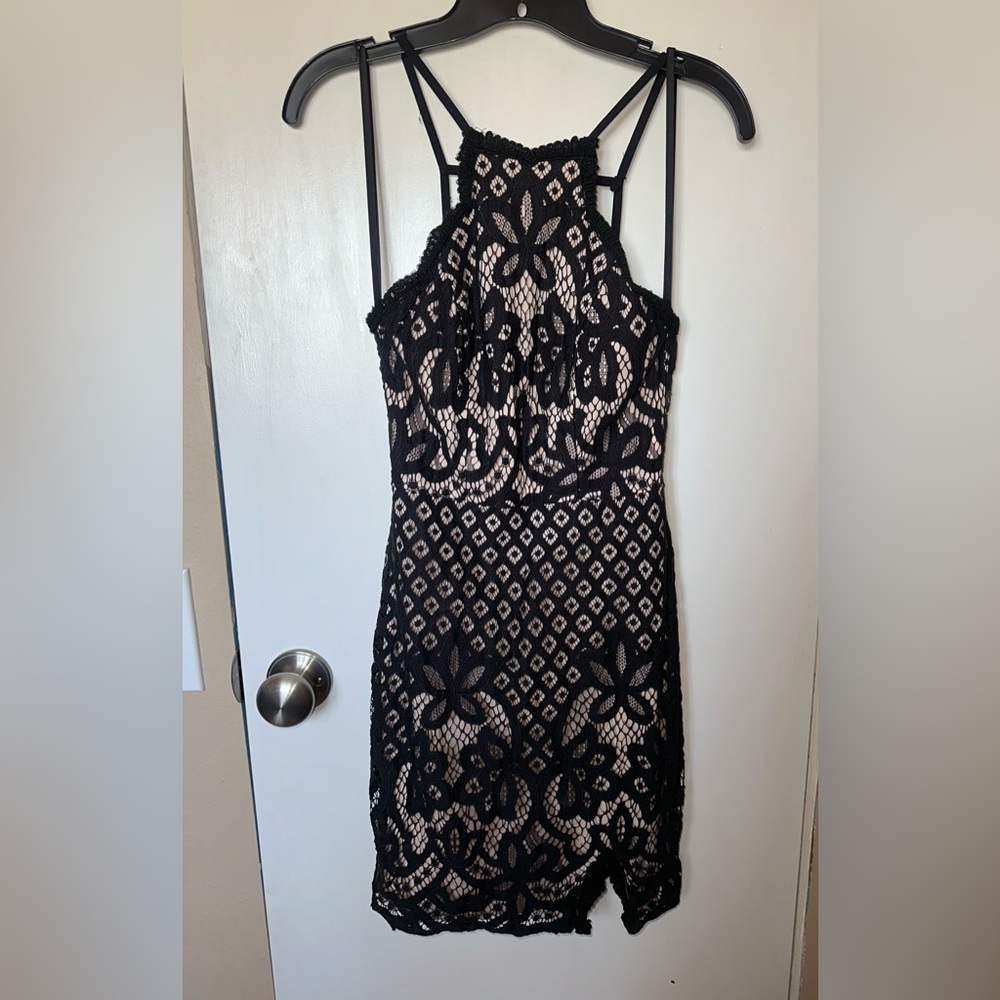 Elegant Black Lace Dress
